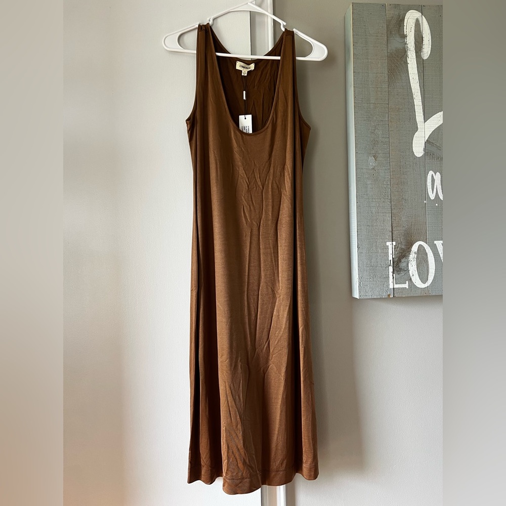 L’AGENCE Scoop Neck MIDI Dress - Copper